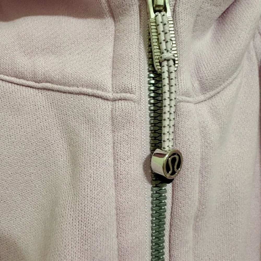 Light Pink Zip-Up Scuba Hoodie - Picture 2 of 3